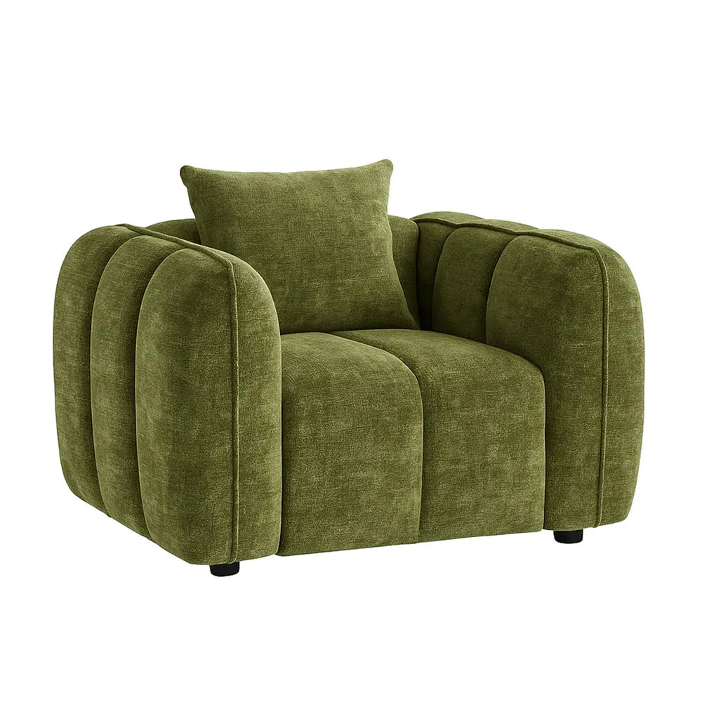 Valmont Olive Green Fabric 3+2 Sofa Set
