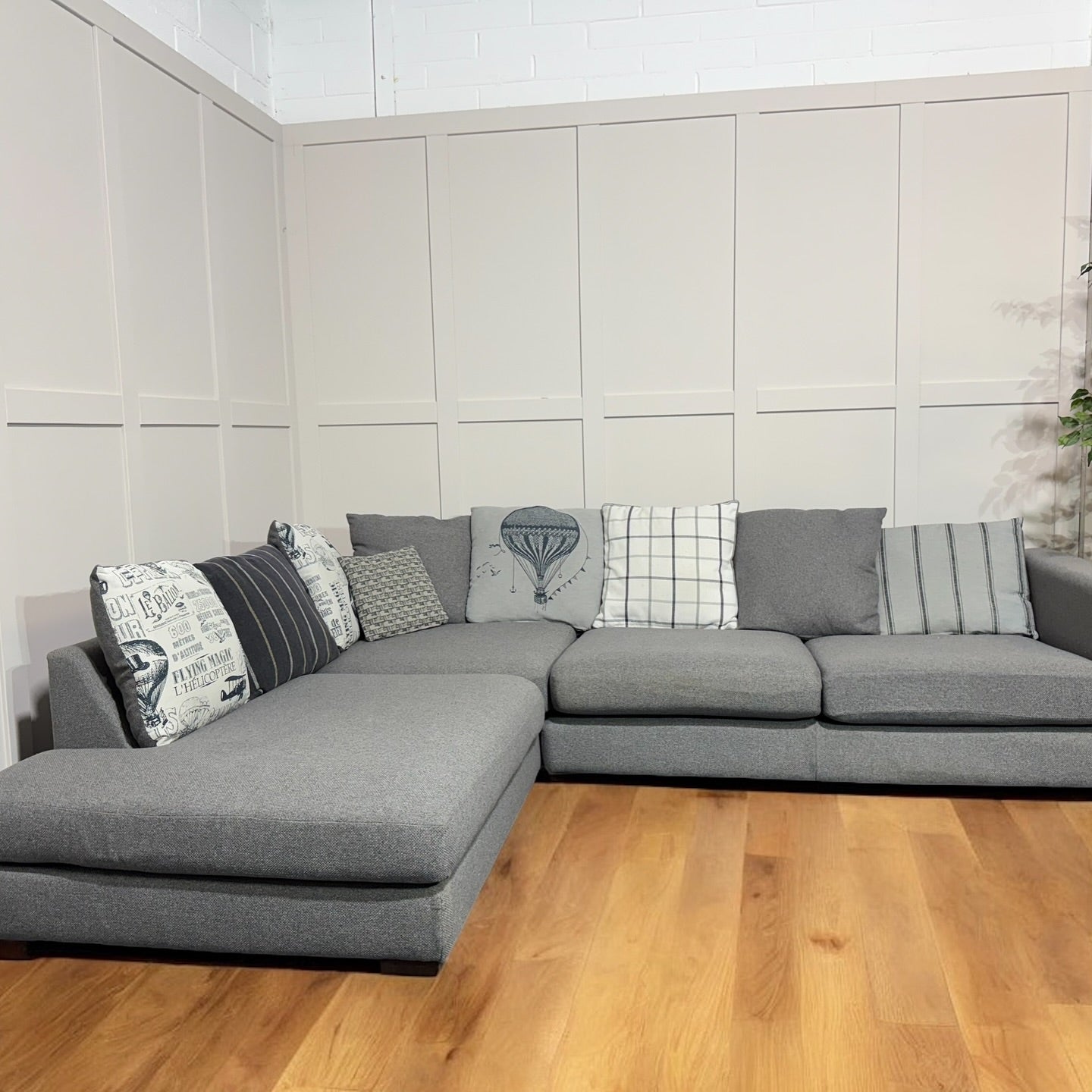 Grey Large DFS Darwin Corner Sofa