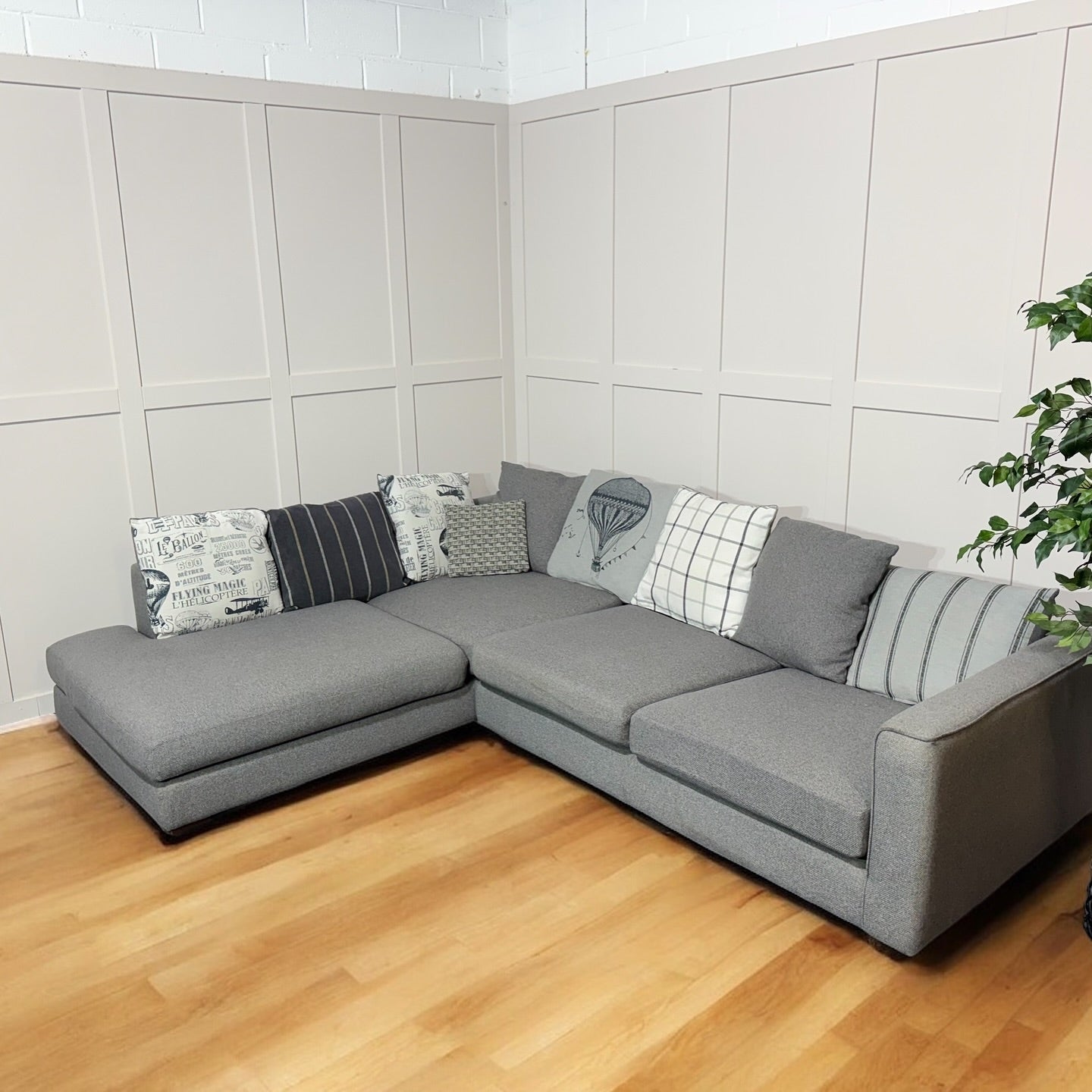 Grey Large DFS Darwin Corner Sofa