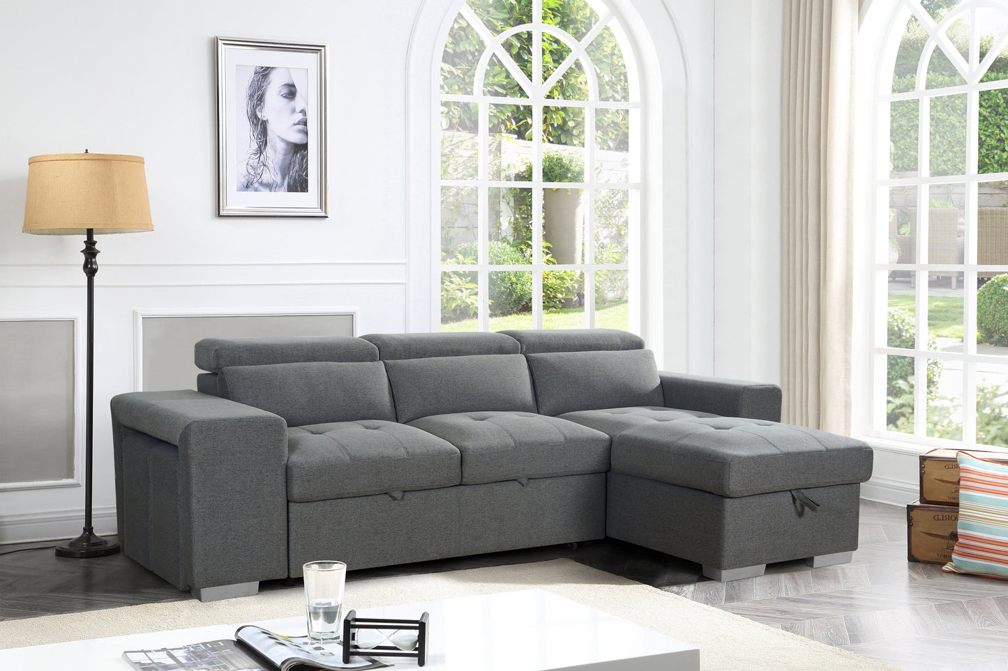 Serenity Sofabed Grey Universal Corner
