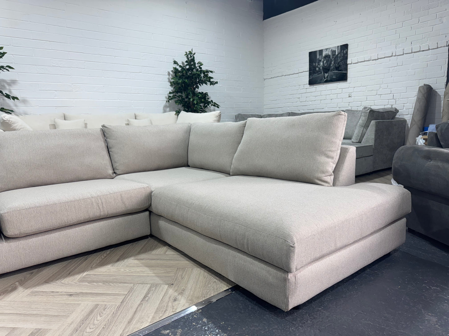 Large Cream DFS Bampton Corner Sofa