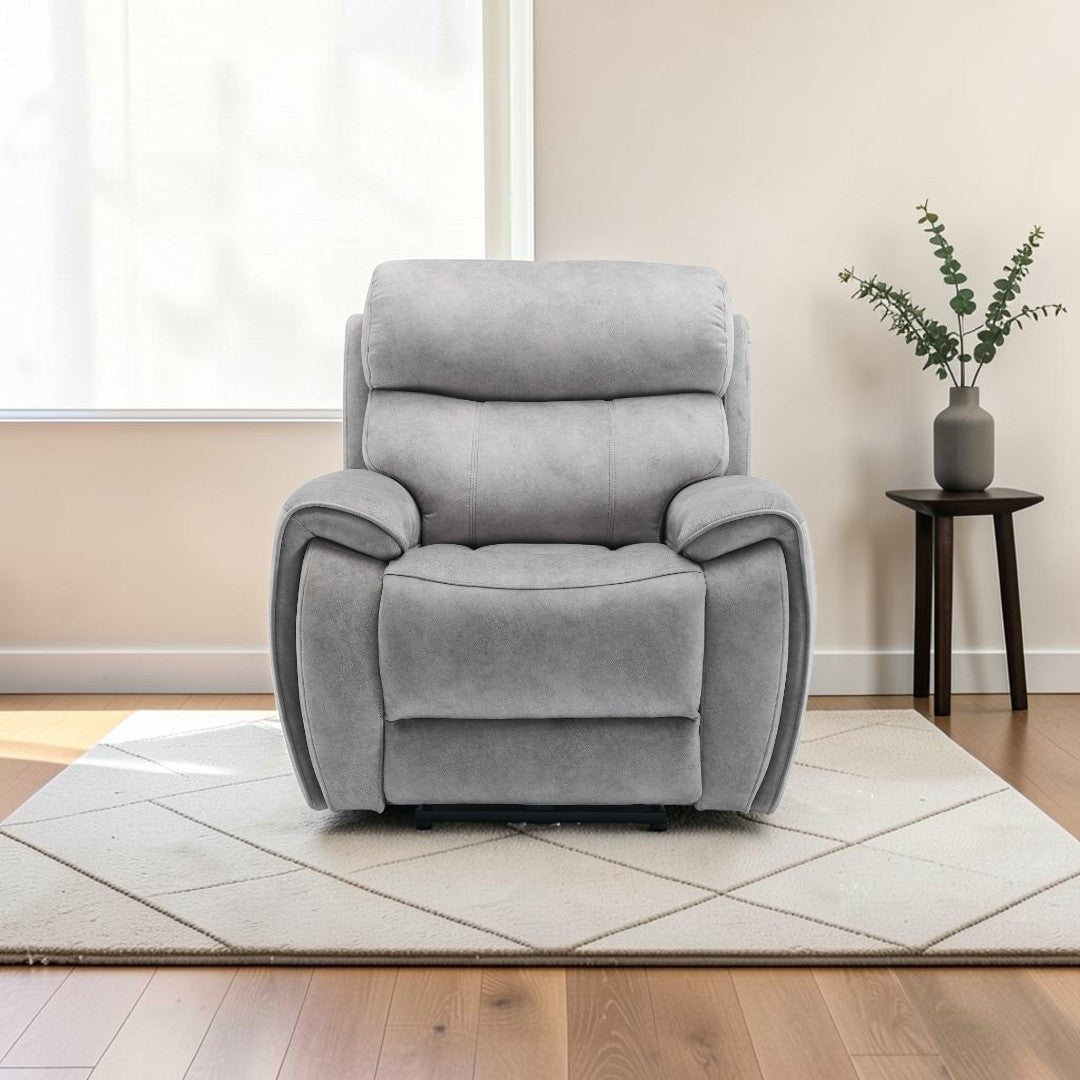 Amber Silver Power Recliner Chair