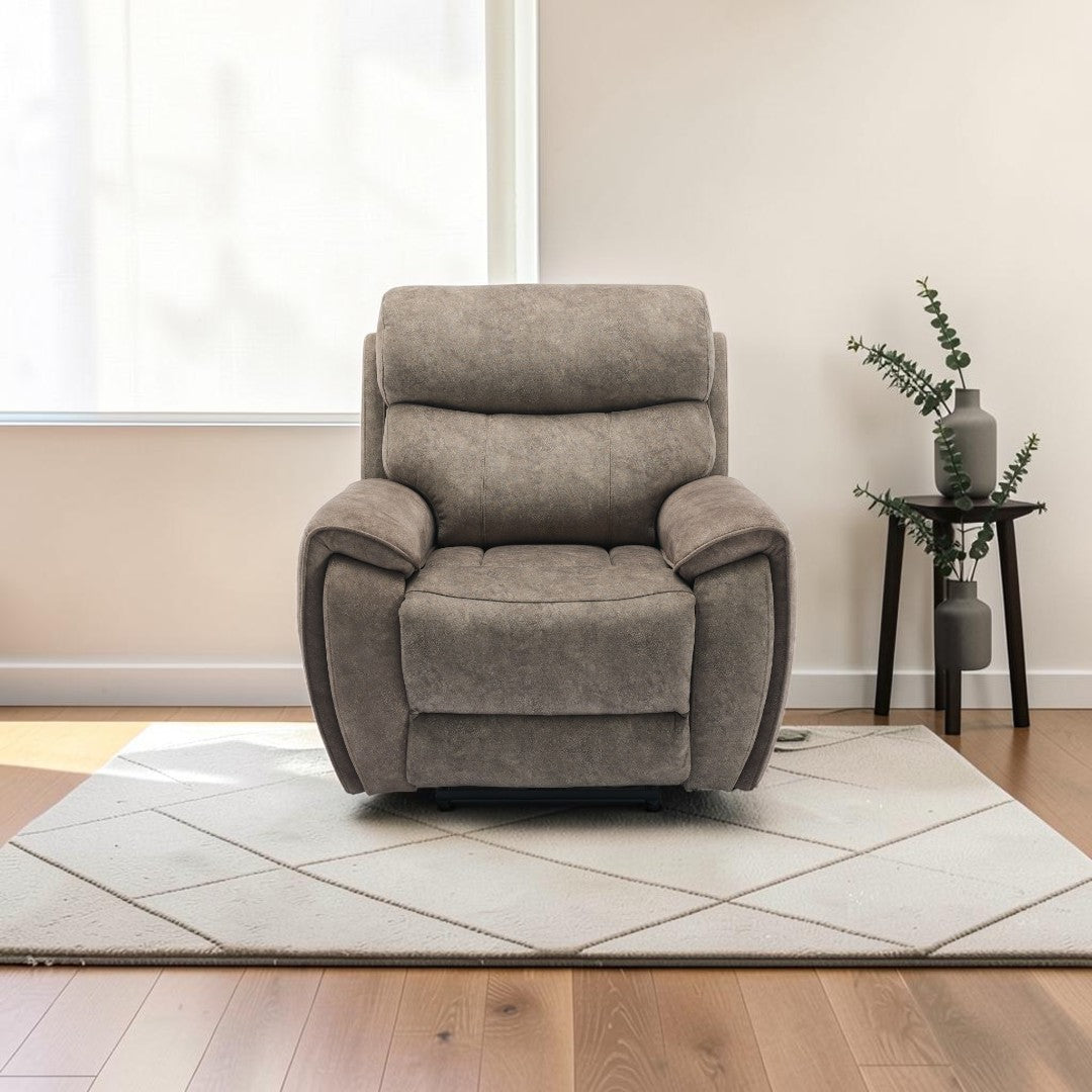 Amber Taupe Power Recliner Chair