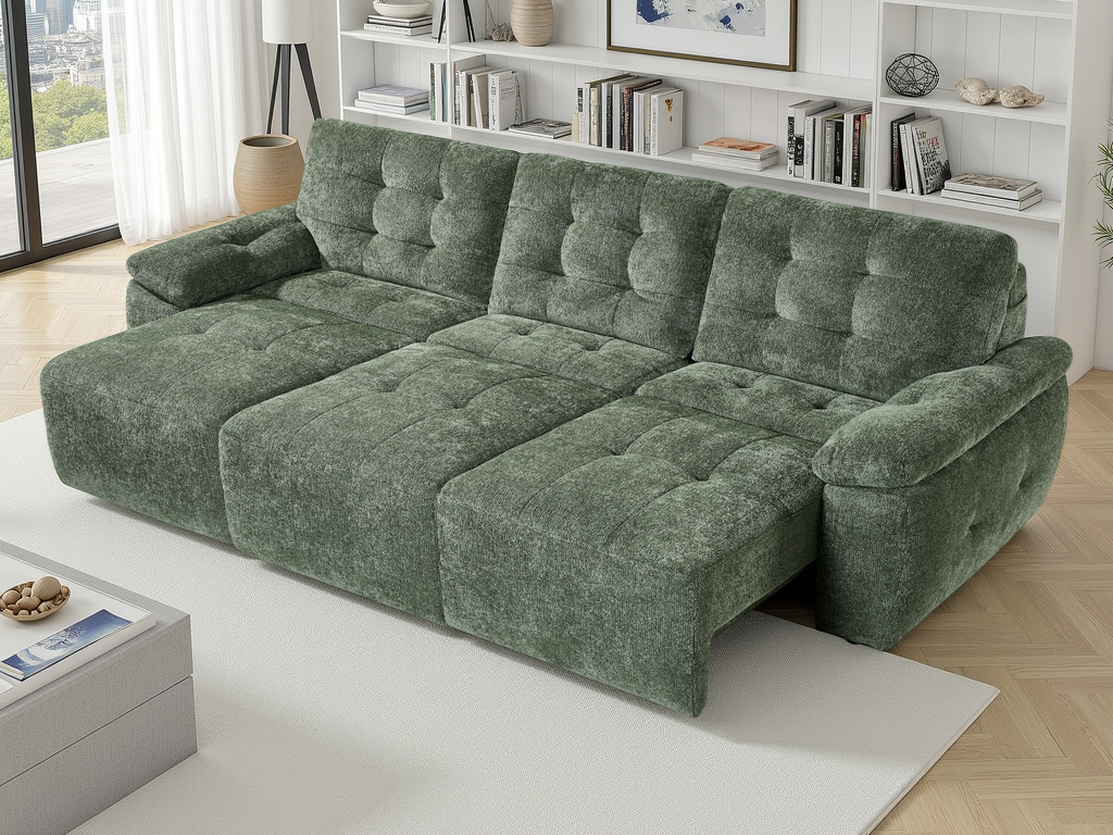 Marlow Electric Sofabed Green 3 Seater