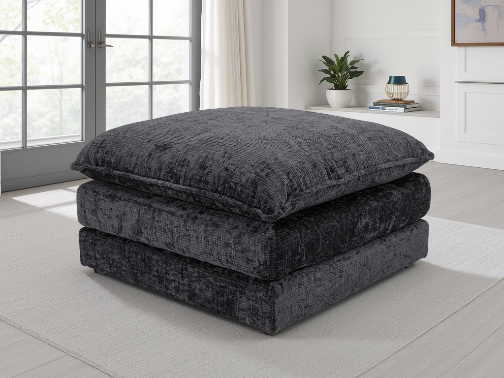 Astoria Sofa Black Footstool
