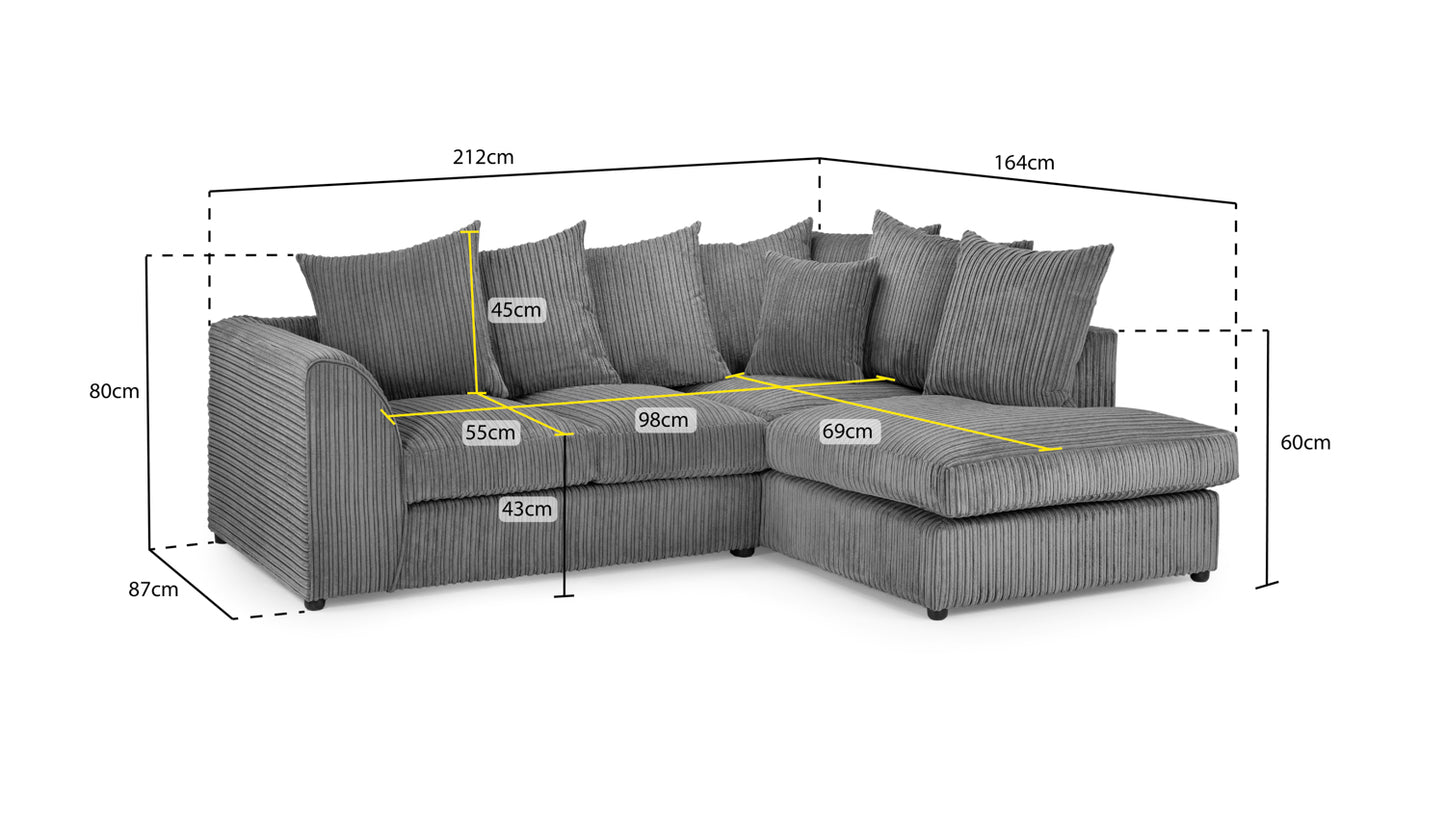 HARLEY Corner Sofa - Right Hand Facing