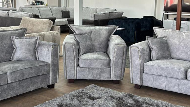 Regent Sofa Grey Armchair