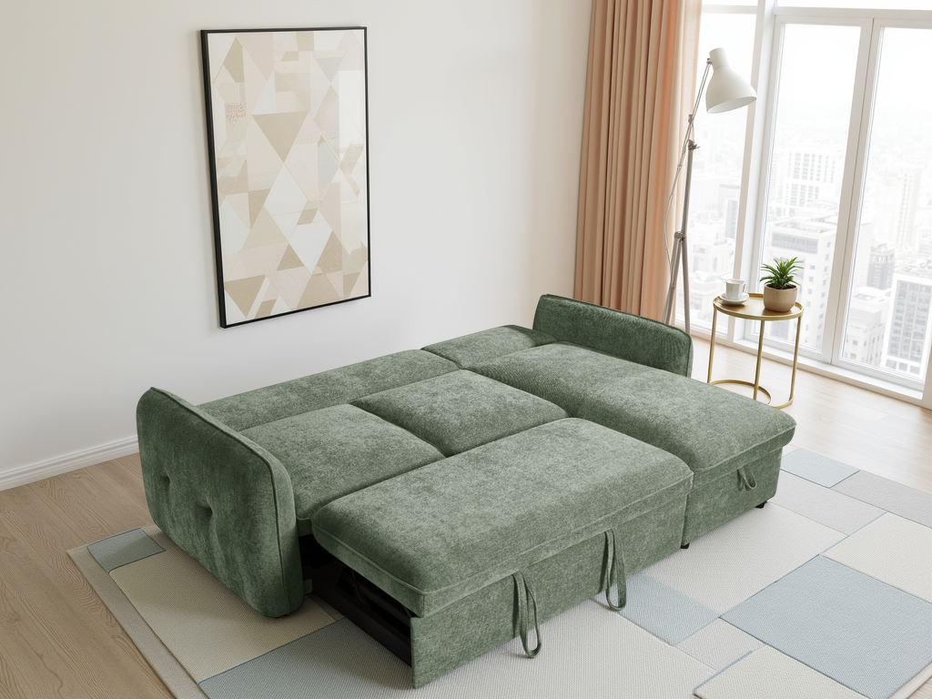 Grayson Sofabed Green Universal Corner