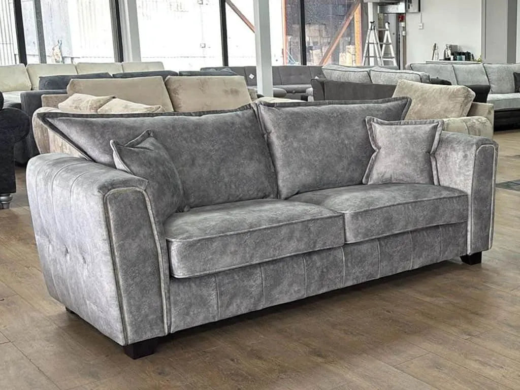 Regent Grey Fabric 3+2 Sofa Set