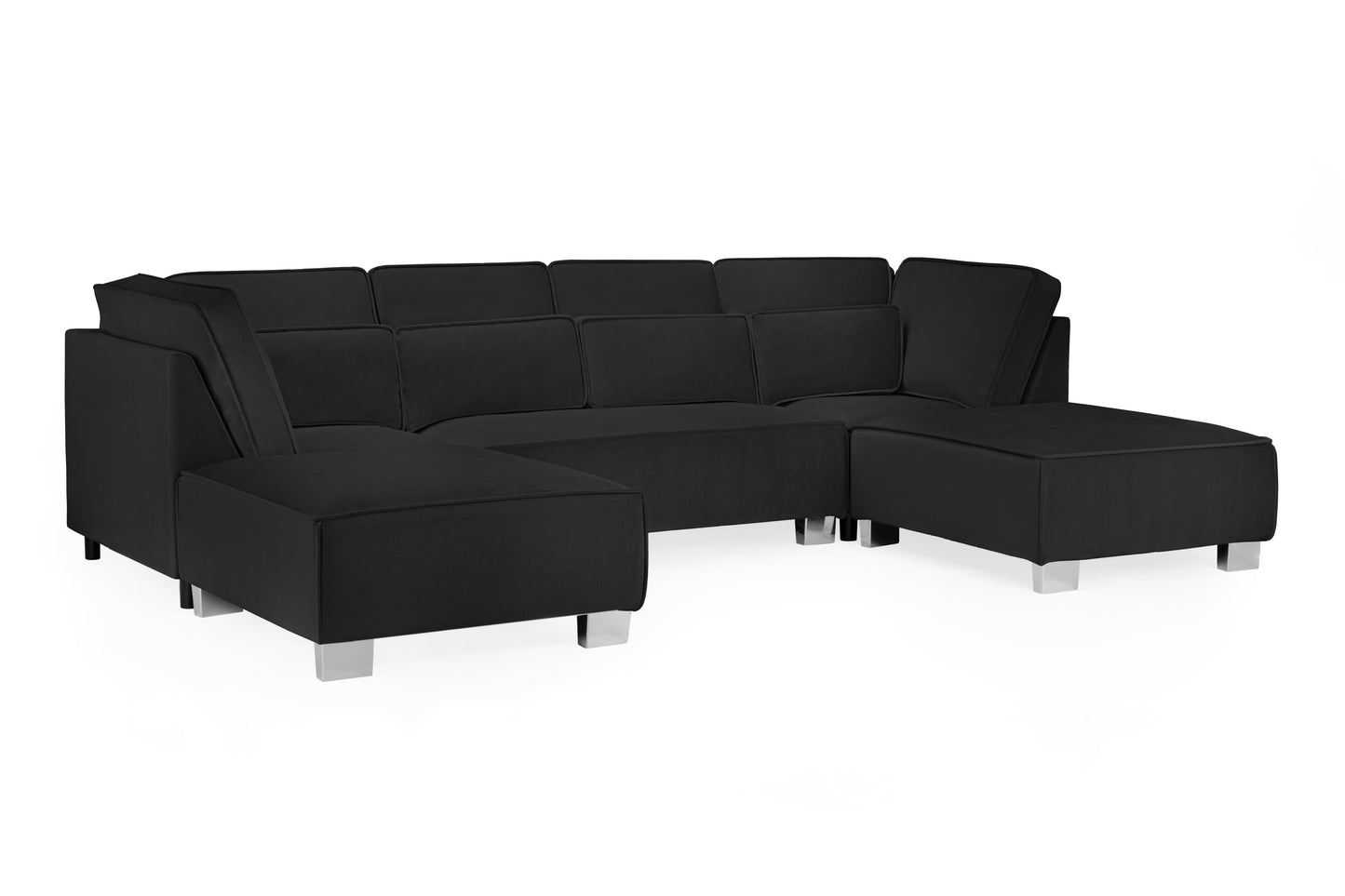 Sloane Plush Velvet U-Shape Sofa