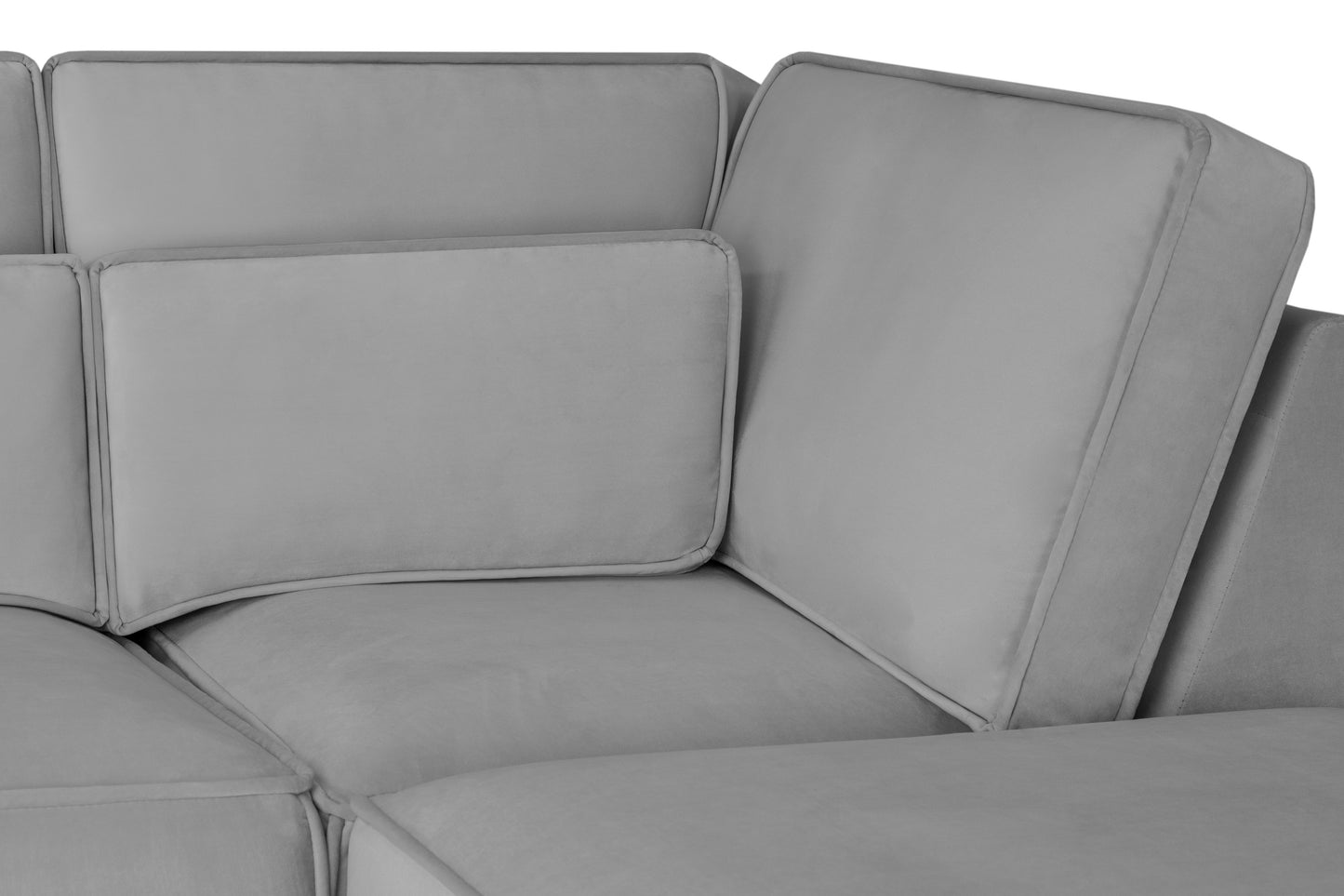 Sloane Plush Velvet U-Shape Sofa