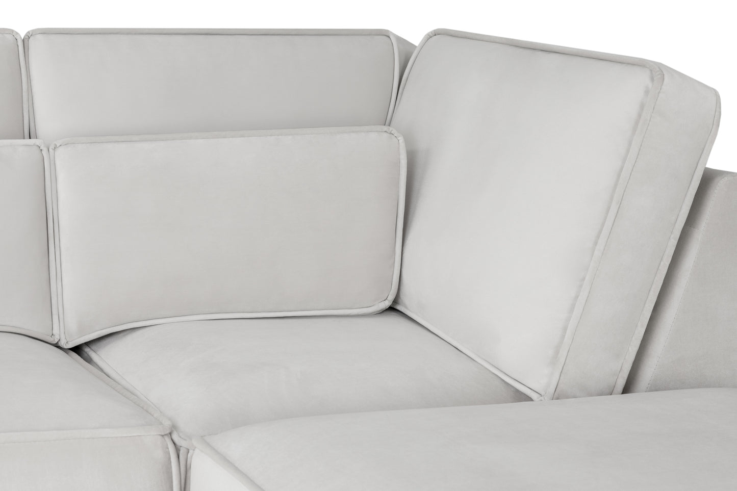 Sloane Plush Velvet U-Shape Sofa