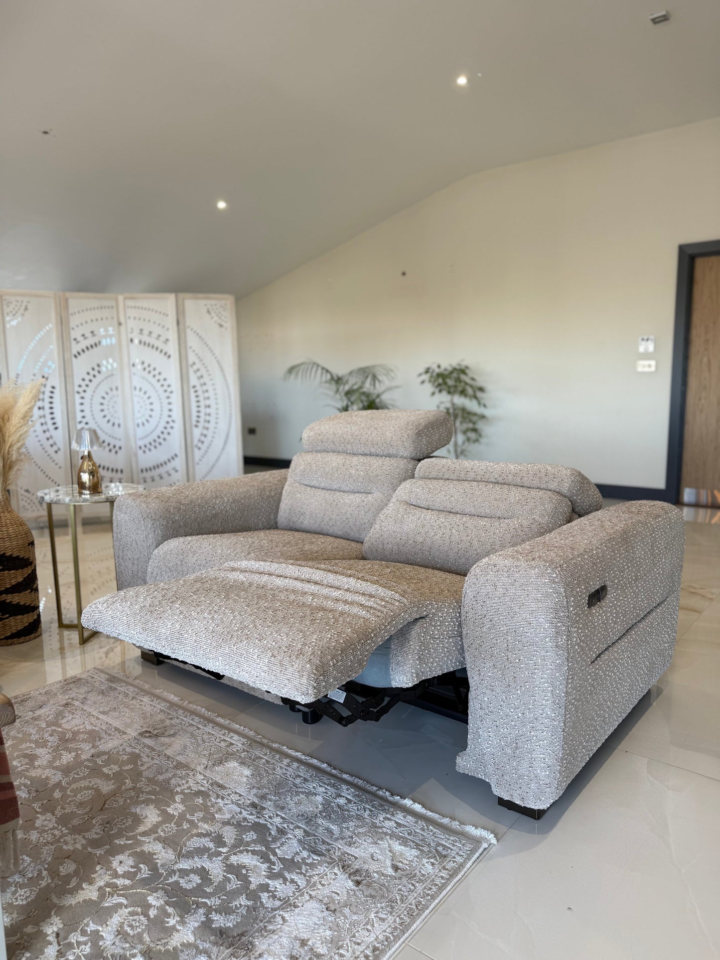 Candice Electric Recliner Beige 2 Seater