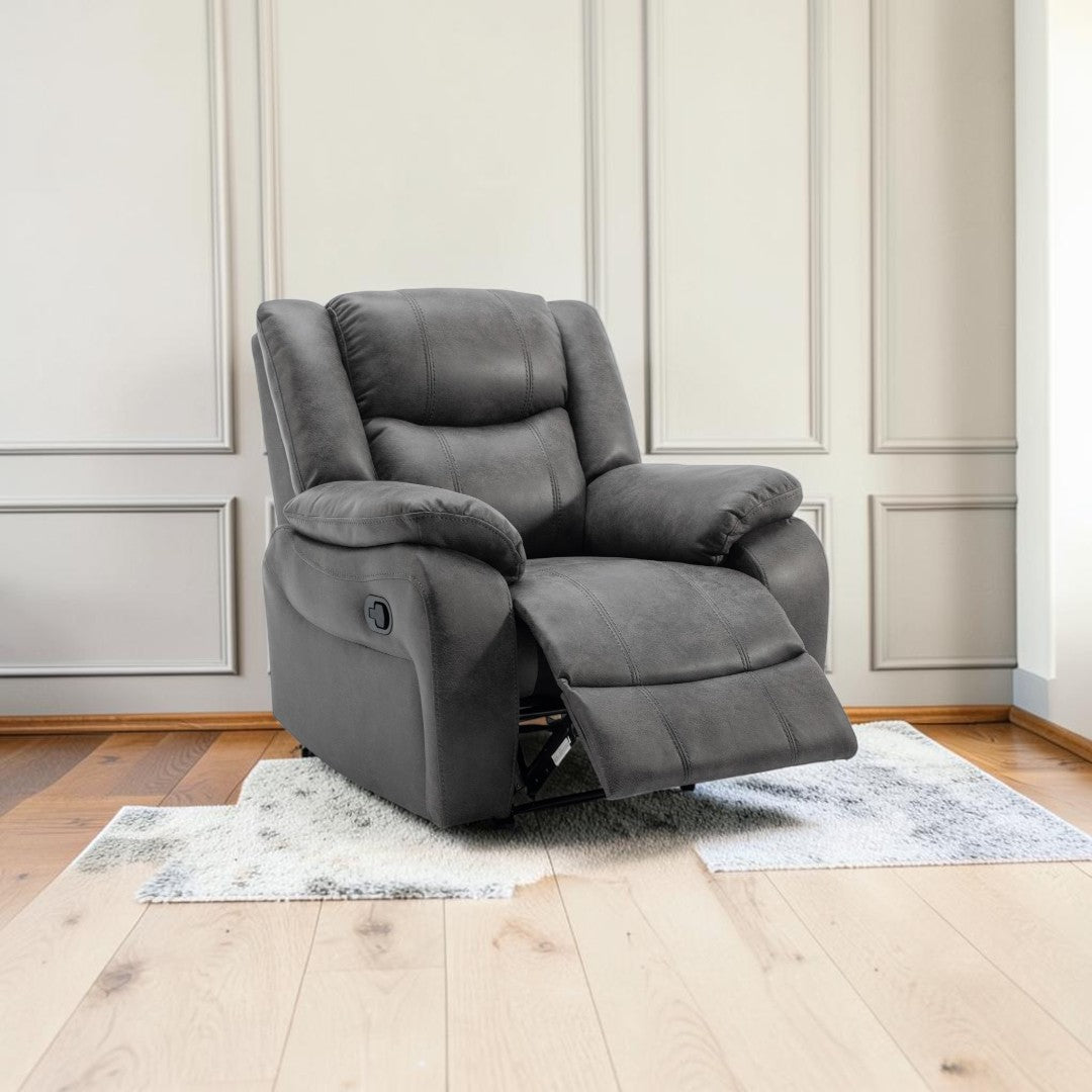 Vero Manuel Reclining Grey Armchair