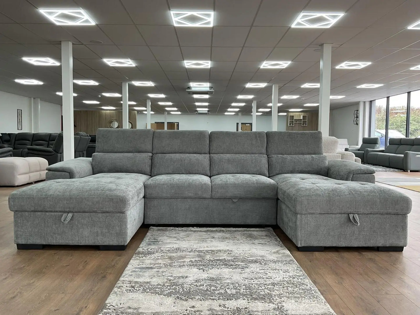 Alaya Sofabed Grey U Shape Corner