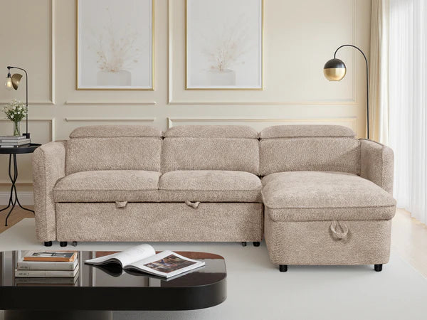 Marcella Sofabed Beige Universal Corner