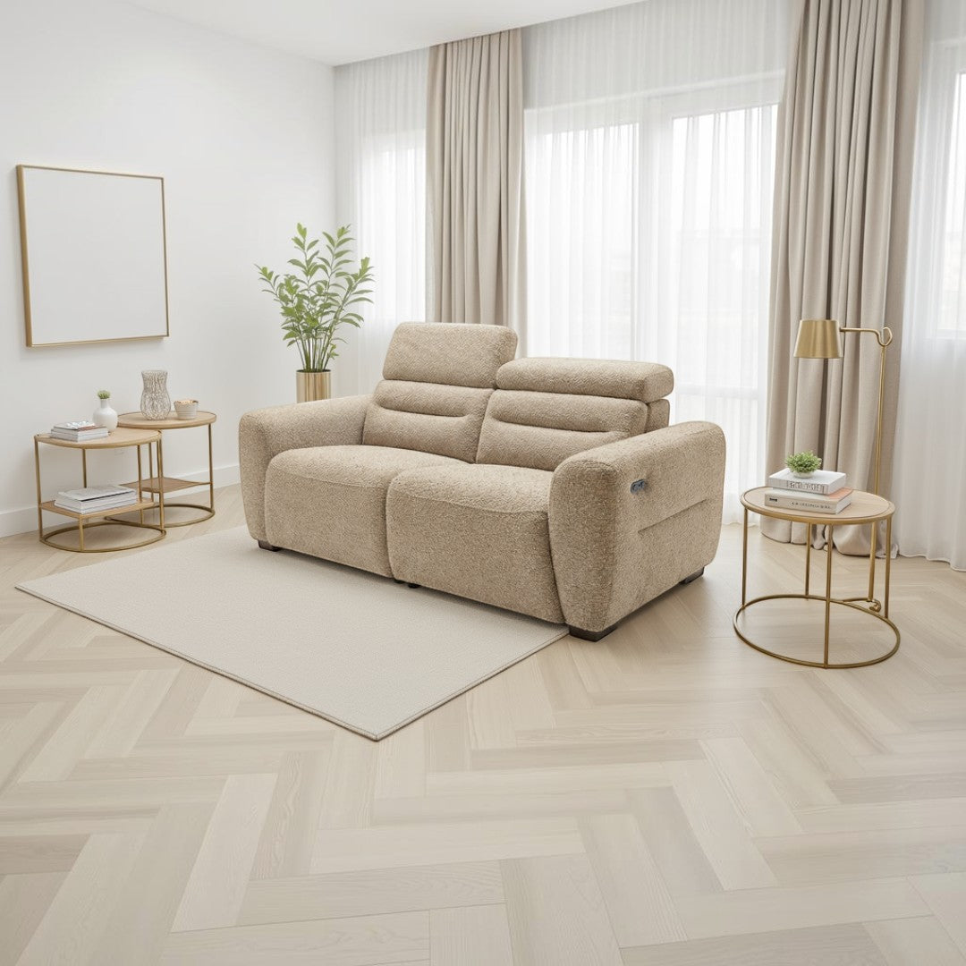 Candice Beige Electric Recliner 3+2 Sofa Set
