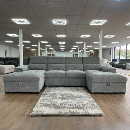Alaya Sofabed Grey U Shape Corner