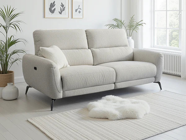 Sorrento Recliner Fabric 2 Seater - Beige