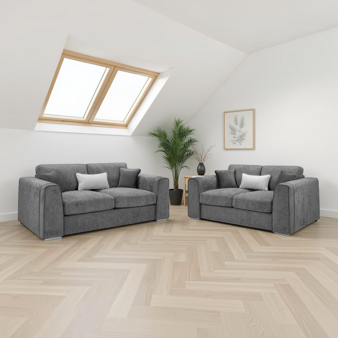 Nova Sofa Grey 3+2 Set