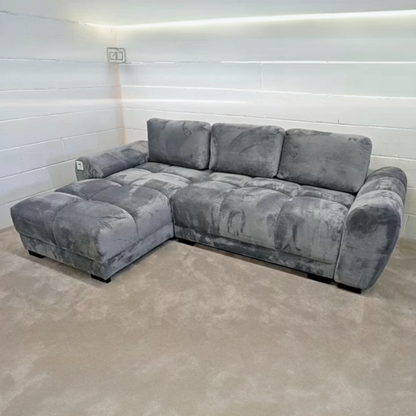 Novara Grey Universal Corner Sofa Bed
