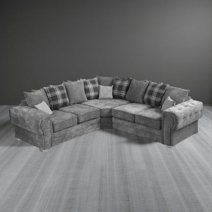 Verona Corner Sofa Chesterfield Style - 2 Colours
