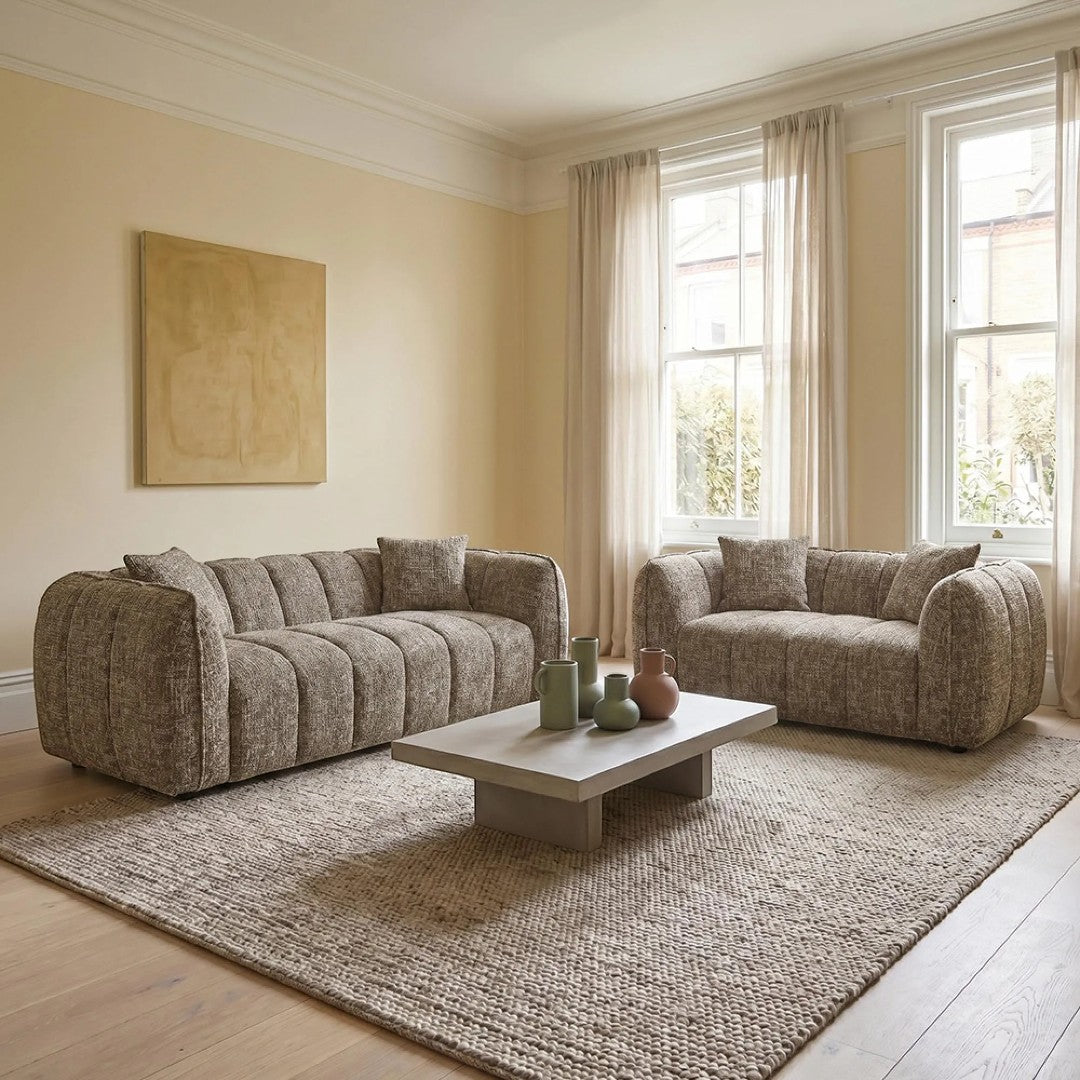 Valmont Mocha Fabric 3+2 Sofa Set