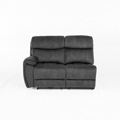 Amber Fabric Electric Recliner Modular Corner Sofa - Graphite
