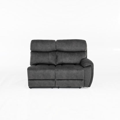 Amber Fabric Electric Recliner Modular Corner Sofa - Graphite