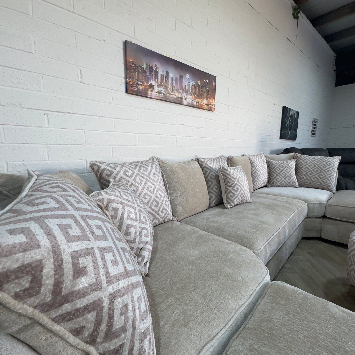 Monaco Large Beige U-Shape Sofa