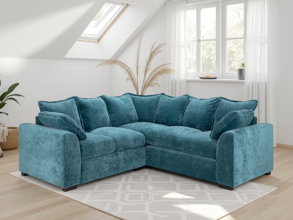 Skye Teal Corner Sofa