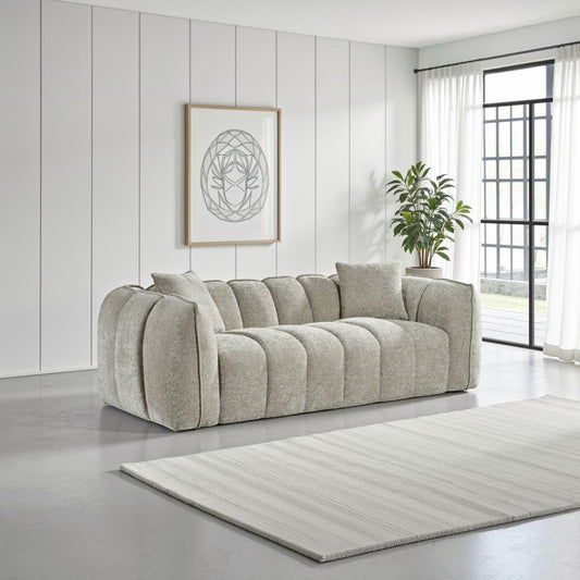 Valmont Sofa Beige 3 Seater