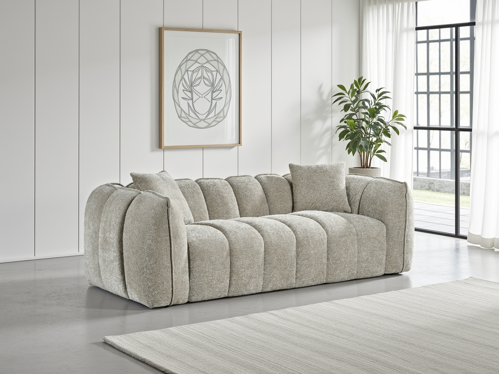 Valmont Sofa Beige 3 Seater