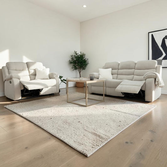 Aspen Manual Recliner Sofa Beige 3+2