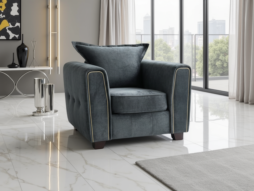 Regent Sofa Black Armchair