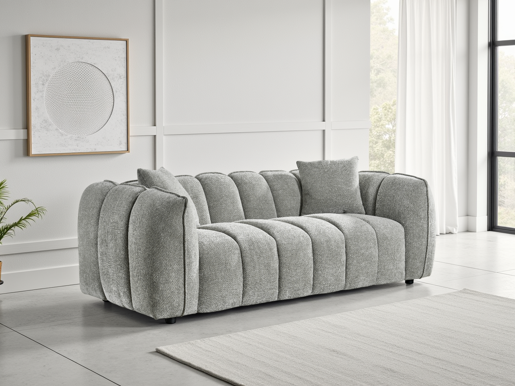 Valmont Sofa Grey 3 Seater