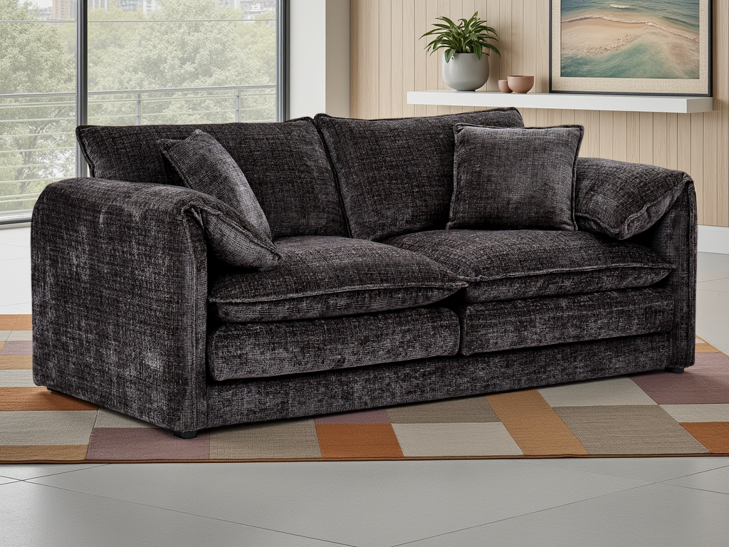 Astoria Sofa Black 3 Seater
