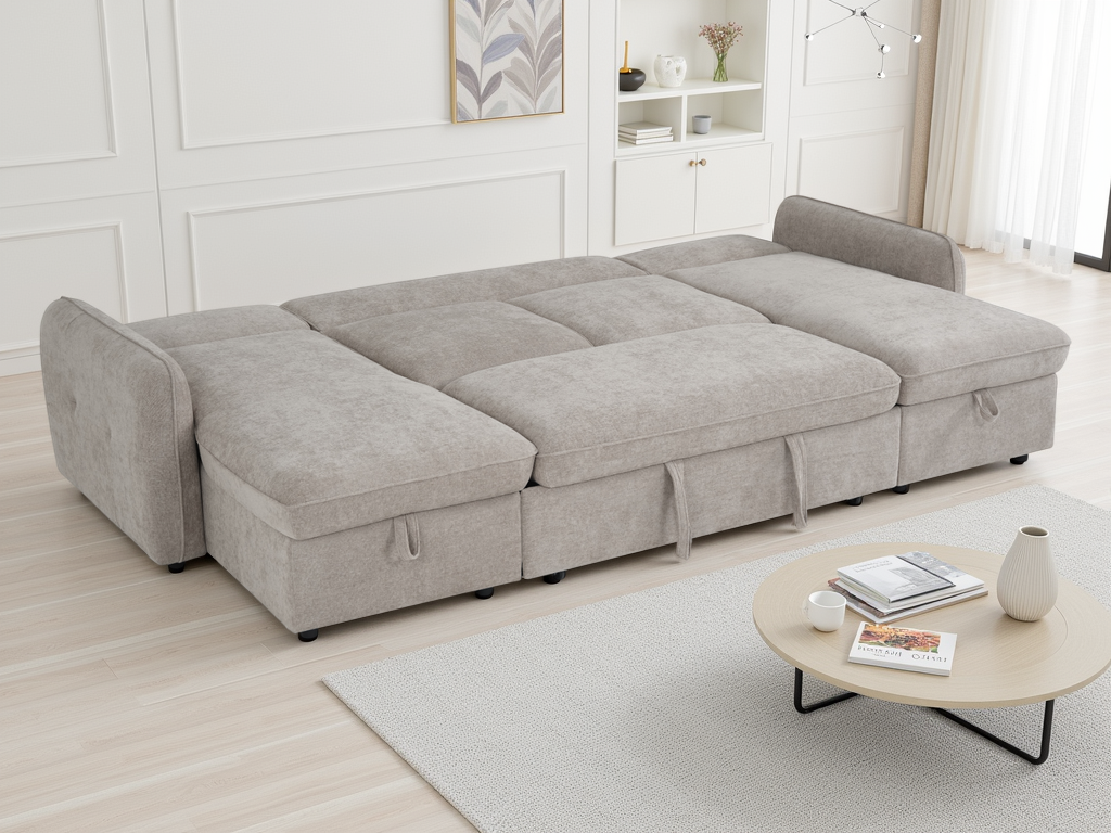 Grayson Sofabed Beige U Shape Corner