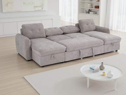 Grayson Sofabed Beige U Shape Corner