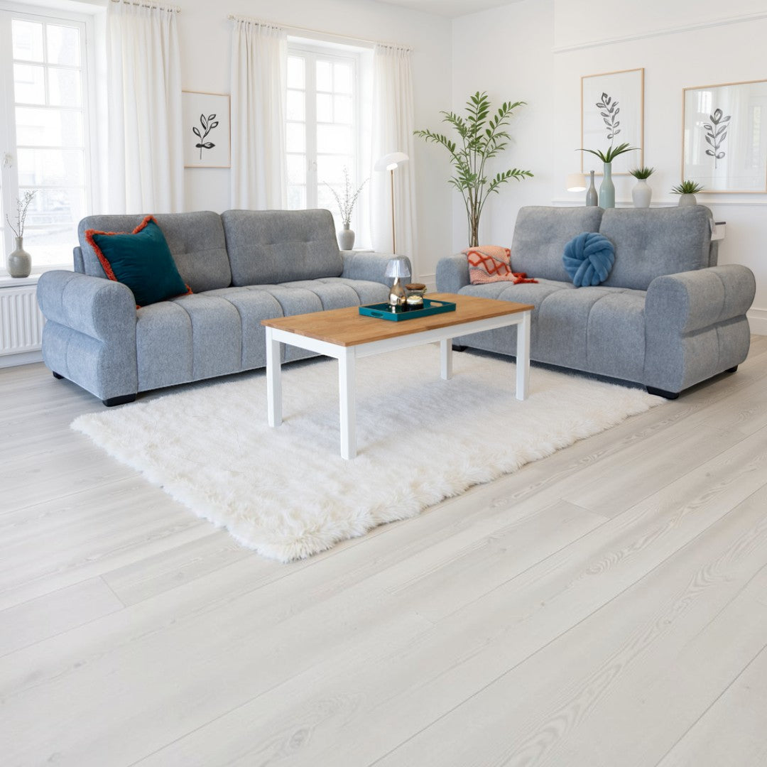 Oslo Grey Fabric 3+2 Sofa Set