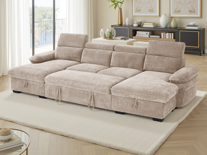 Maison Sofabed Beige U Shape Corner