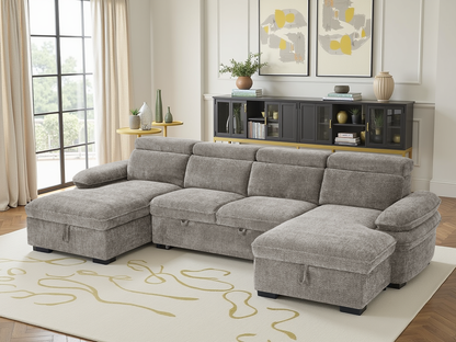 Maison Sofabed Grey U Shape Corner