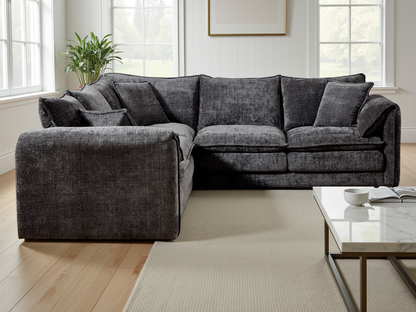 Astoria Sofa Black Large Corner