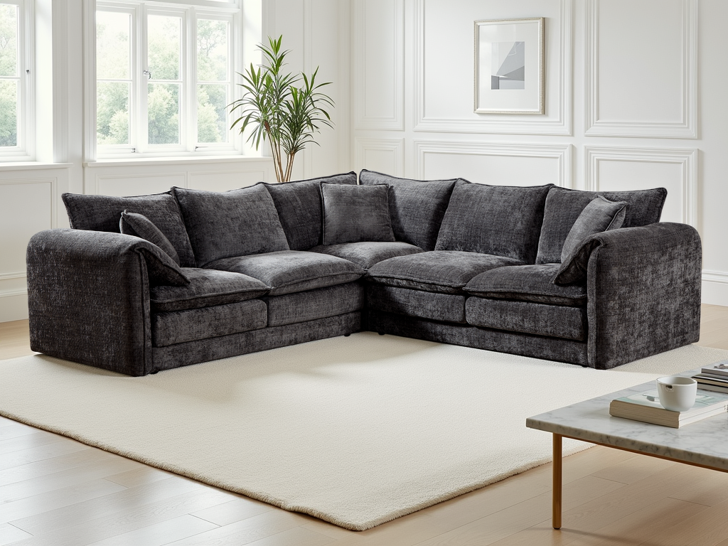 Astoria Sofa Black Large Corner