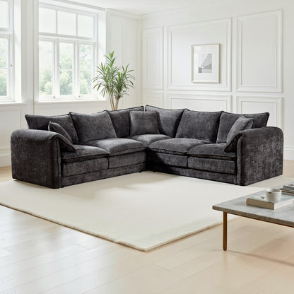 Astoria Sofa Black Large Corner