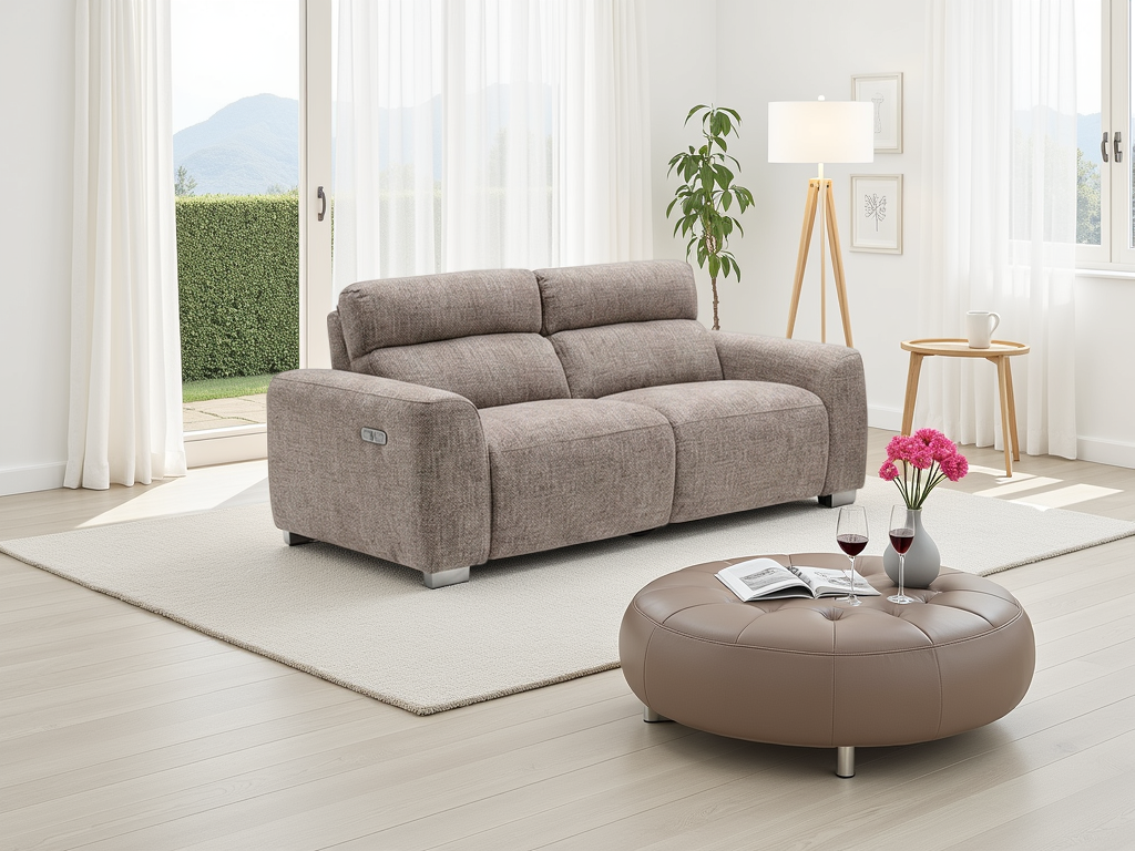 Dalton Electric Recliner Beige 3 Seater