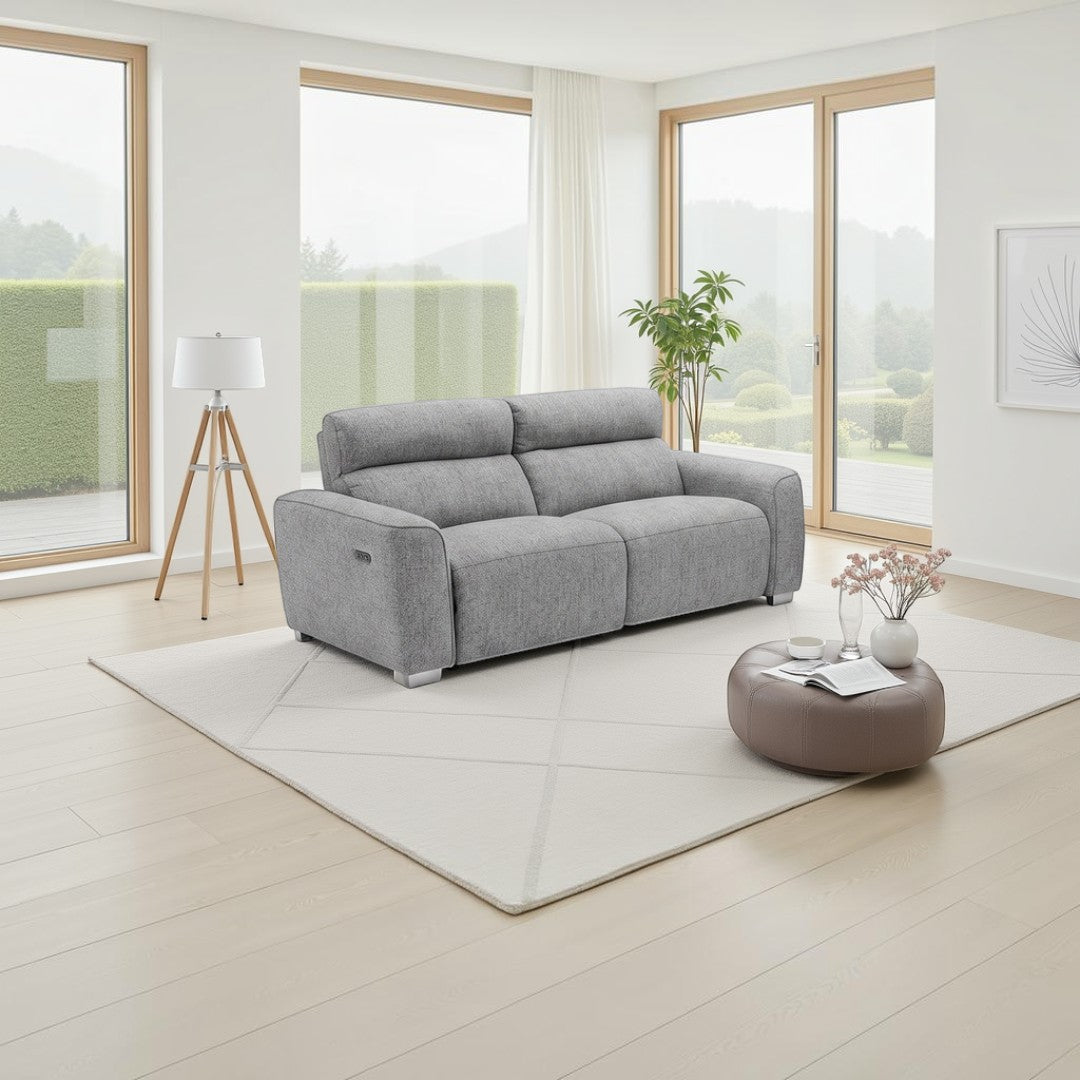 Dalton Electric Recliner Grey 3 Seater