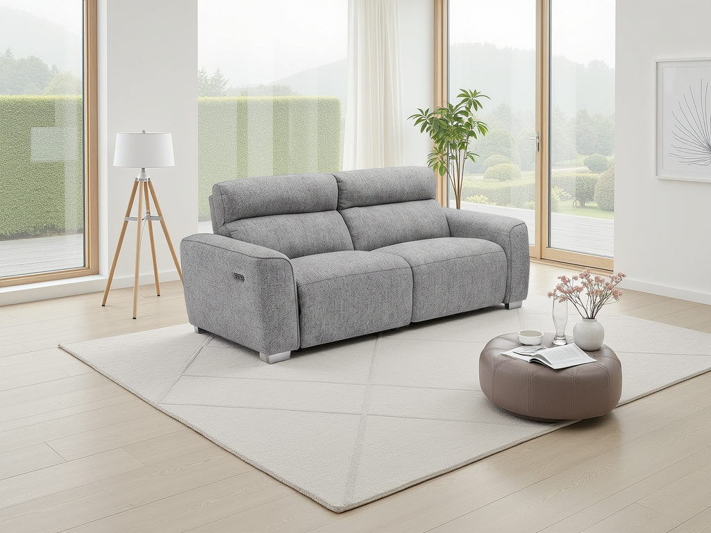 Dalton Electric Recliner Grey 3 Seater