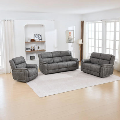 Ashford Grey 3+2+1 Electric Reclining Sofa Set