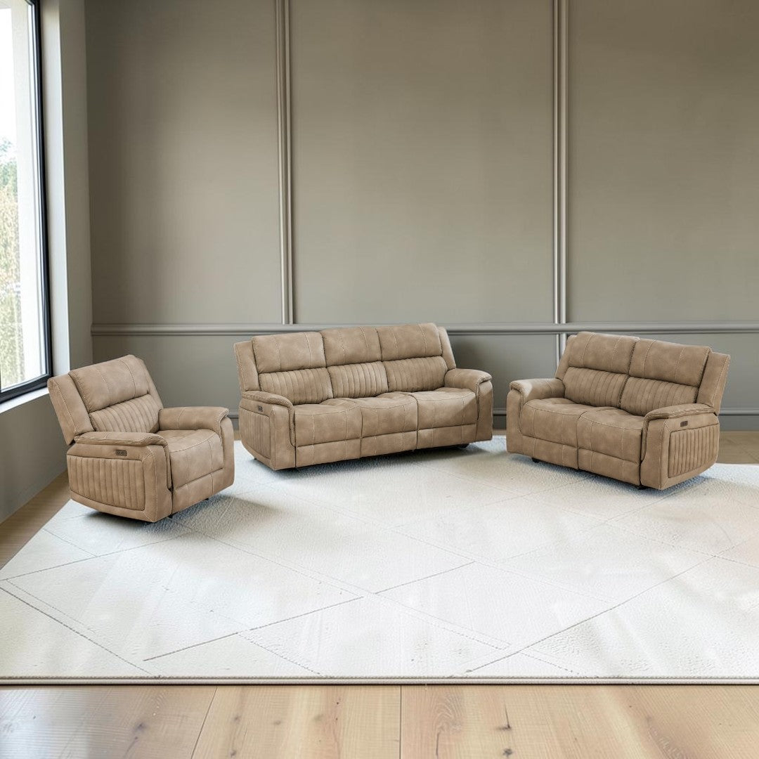 Ashford Bark 3+2+1 Electric Reclining Sofa Set